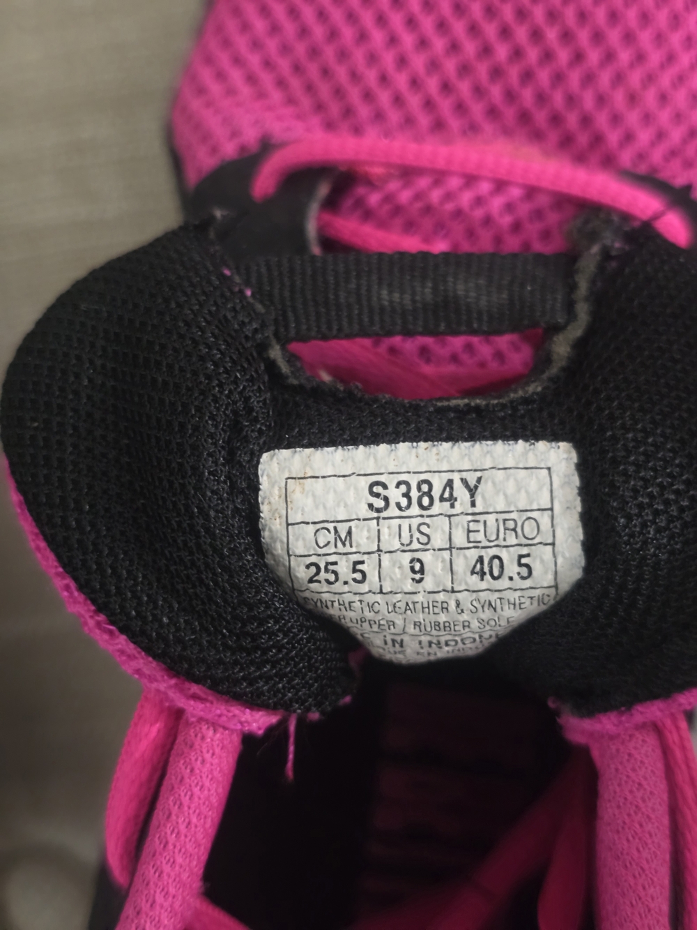 ASICS Black and Hot Pink Women's Athletic Sneakers - Picture 3 of 7